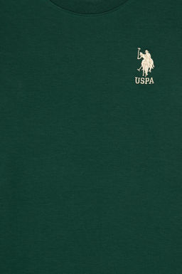 Erkek _ocuk Koyu Ye_il Basic Bisiklet Yaka Sweatshirt Sepette S_rpriz _ndirim - U.s. polo assn фото 3