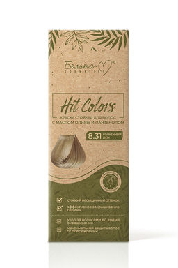 Белита-М HIT COLORS Краска стойкая с мас.оливы и пантенол. тон № 8.31 Солнечный лен