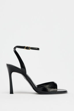 PATENT-FINISH HIGH-HEEL SANDALS - Zara фото 9