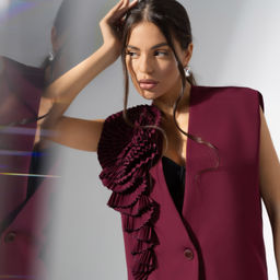 Жилет свободного силуэта Жду продолжения (red) - Charutti фото 3