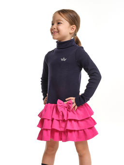 Платье комбинированное из кашкорса UD 6079 черный/малина - Mini maxi фото 12