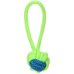 Цена за 4 шт. Игрушка - канат для собак мелких и средних пород "НЕСКУЧАЙКА", цвет желтый, 18,5см / 45гр (лейбл)