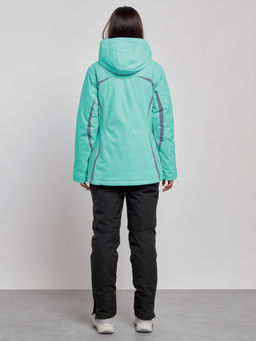 Горнолыжный костюм женский зимний бирюзового цвета 03350Br