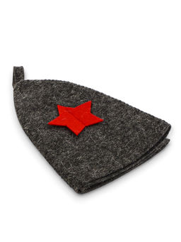 Шапка для бани и сауны Звезда, полиэфир 70%, шерсть 30%