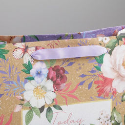 Пакет крафтовый горизонтальный Today, ML 25 х 21 х 11,5 см - Дарите счастье фото 3