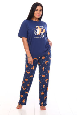 РАСПРОДАЖА Пижама Фэмилилук-лиса_136/индиго - Ihomelux фото 4