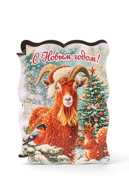 Шкатулка большая  "Козлик винтаж",  20х15х8,5 см