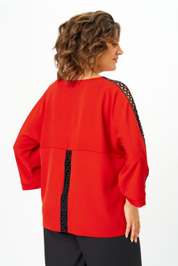 Блуза Rumoda 2274 красный дл. р.  фото 6