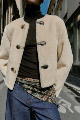 DOUBLE-FACED JACKET WITH TOGGLES - Zara фото 11
