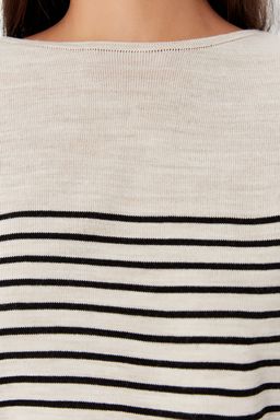 Antrasit Basic Cizgili Triko Kazak TWOAW23KZ01846 - Trendyolmilla фото 10