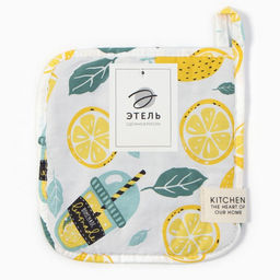 Прихватка Этель Лимонад 19х19 см, 80% хл, 20% пэ, сатин 110 г/м2  фото 4