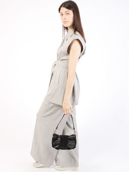 LACCOMA сумка Y2298-2-черный натуральная замша, натуральная кожа полиэстер фото 3