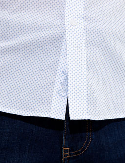 Синяя зауженная рубашка с длинным рукавом - Cacharel фото 7