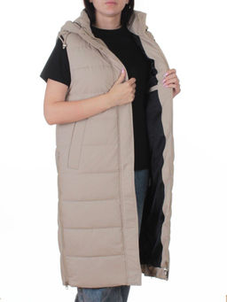 817 BEIGE Жилет утепленный зимний женский (150 гр. холлофайбер)