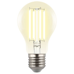 LED-A60-5W/3000K/E27/CL GLY01TR Лампа светодиодная. Форма "A", прозрачная. Серия Яркая A++. Теплый белый свет (3000K). Картон. ТМ Uniel