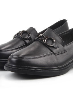 06-DYL122-1 BLACK Туфли женские (натуральная кожа)