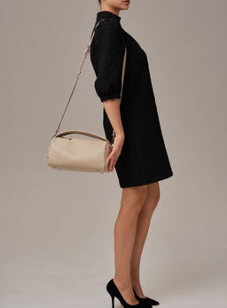 Кожаная сумка Solea DBR 31365 бежевая пудра  фото 7