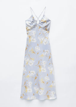 Vestido midi lencero de sat?n