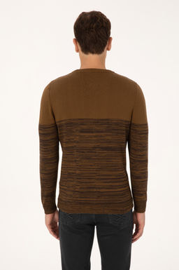 Erkek Slim Fit Bisiklet Yaka Haki Kazak - U.s. polo assn фото 5