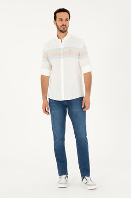 Мужская мятная рубашка с длинным рукавом Неожиданная скидка в корзине - U.s. polo assn фото 4