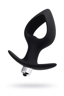 Анальная вибровтулка-расширитель POPO Pleasure by TOYFA Cordis M, силикон, черная, 14 см, 5,5