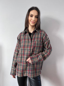 K11205 Рубашка OVER SIZE СВ_РОЗОВЫЙ_02 - Brand фото 4