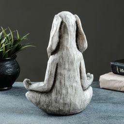 Фигура - подставка для мелочей «Заяц с лотосом», 20×16×43 см, античный