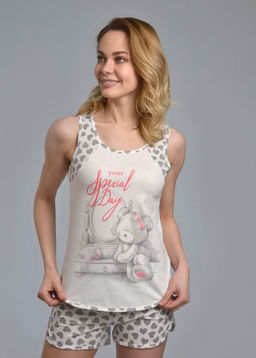 Пижама с шортами ТЕДДИ (молоко №18) - Ивановская трикотажная компания фото 2