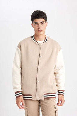 Кардиган-бомбер Relax Fit с воротником-стойкой