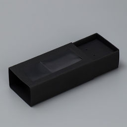 Цена за 5 шт. Коробка под бижутерию, упаковка, «Черная», 10 х 5 х 3 см