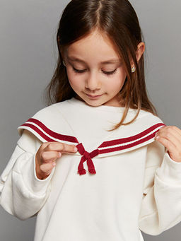 Bisiklet Yaka K?z ?ocuk Sweatshirt