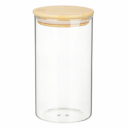 Банка для хранения 700мл, 15*8,5см, стекло, бамбук VETTA ЭКО Эллипс арт. 828-319
