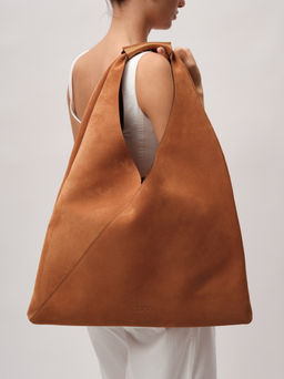 Замшевая сумка шоппер Luna DBR 31373 вуд  фото 6