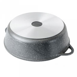 Жаровня с антипригарным покрытием 5,5л, д32см "Графит", h9,5см, s0,4см, литые ручки, форма "Классик волна" (Россия)