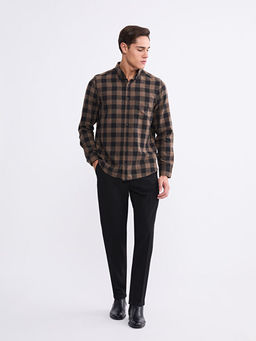 Regular Fit Ekose Gabardin Erkek G?mlek