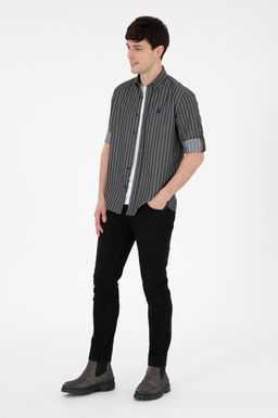 Мужская черная рубашка с длинным рукавом Неожиданная скидка в корзине - U.s. polo assn фото 4