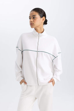 Толстовка на молнии премиум-класса DeFactoFit Oversize фото 3