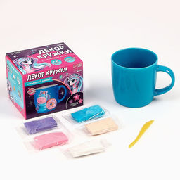 Декор кружки полимерной глиной Единорог и пончик, набор для творчества - Школа талантов фото 2