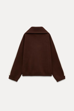 SIDE STRIPE KNIT SWEATSHIRT - Zara фото 4