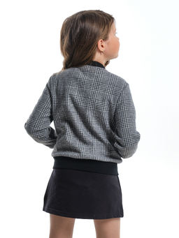 Джемпер на клепках для девочки UD 7869 клетка - Mini maxi фото 3