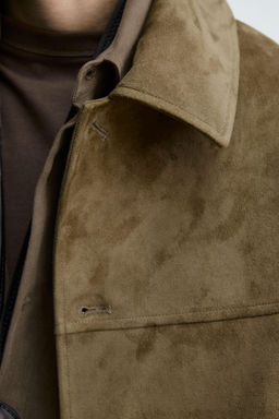 FAUX SUEDE REGULAR FIT JACKET - Zara фото 7