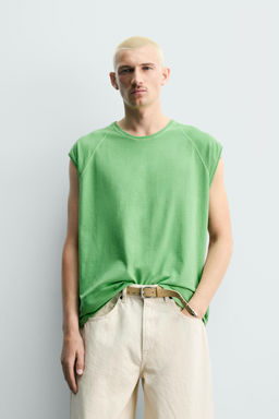 CAMISETA TANK LAVADA / Verde