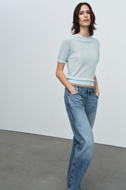 SHORT SLEEVE WOOL BLEND JUMPER