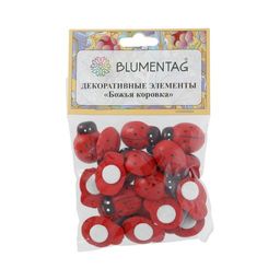 Blumentag WLBF-03 Декоративные элементы 5 х 24 шт. 2.5 см Божья коровка/красный