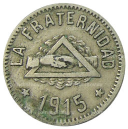 Монета 1 песета 1915 года Испания  Барселона