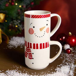 НАБОР КРУЖЕК LEFARD SNOWMAN 2 ШТ. 285МЛ  фото 2