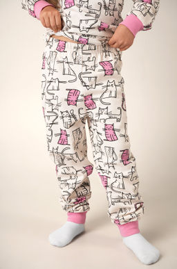 Пижама из футера с начесом для девочки Happyfox