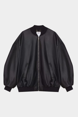 Бомбер из гладкой экокожи - Mollis фото 9