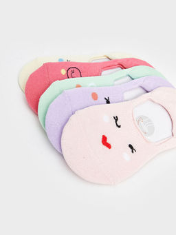 Desenli K?z ?ocuk Babet ?orap 5li