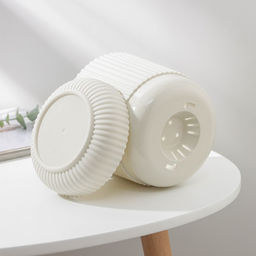 Горшок для цветов с поддоном «Вельвет», 1,6 л, d=14 см, цвет белый ротанг